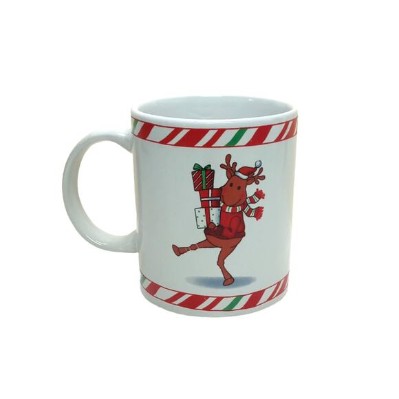 🦌 🎄Cute Reindeer Mug Christmas Coffee Cup Candy Cane Holiday Ceramic Cozy 🎁 - Picture 15 of 15